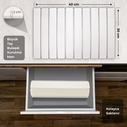 Homelia™ Modern Taş Kurutma Matı